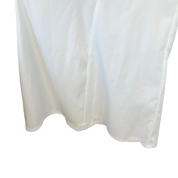 Pretty Little Thing Wide Leg Silky Pants Womens Size 6 Cream Front Tie New - Picture 5 of 11